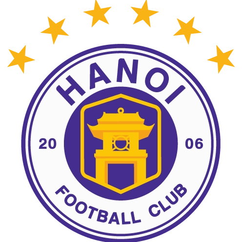 Logo biểu tượng của đội bóng Hà Nội FC với 6 ngôi sao danh giá tượng trưng cho các chức vô địch